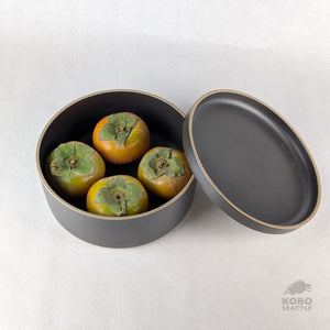 Hasami Tall Bowl & Lid/Plate Set - Large, Black