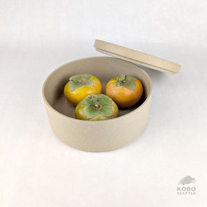 Hasami Tall Bowl & Lid/Plate Set - Large, Natural