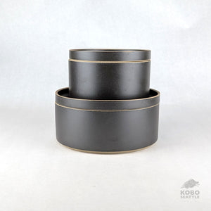 Hasami Tall Bowl & Lid/Plate Set - Large, Black