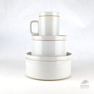 Hasami Tall Bowl & Lid/Plate Set - Large, Gloss Gray