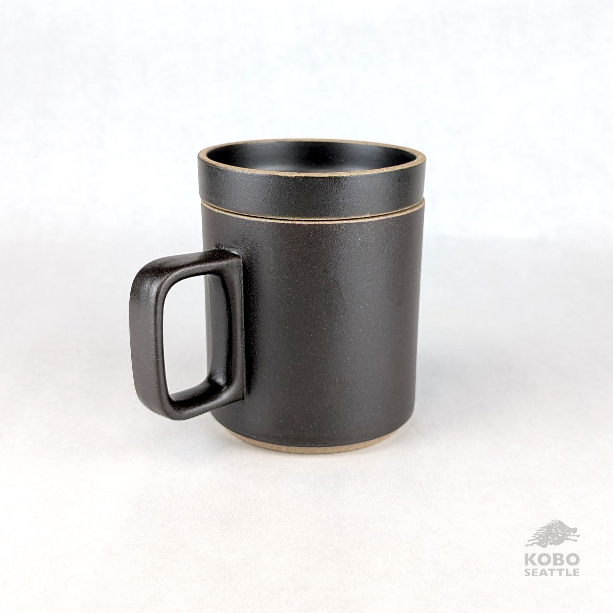 Hasami Mug & Lid/Plate Set - Black