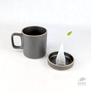 Hasami Mug & Lid/Plate Set - Black