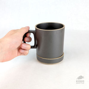 Hasami Mug & Lid/Plate Set - Black