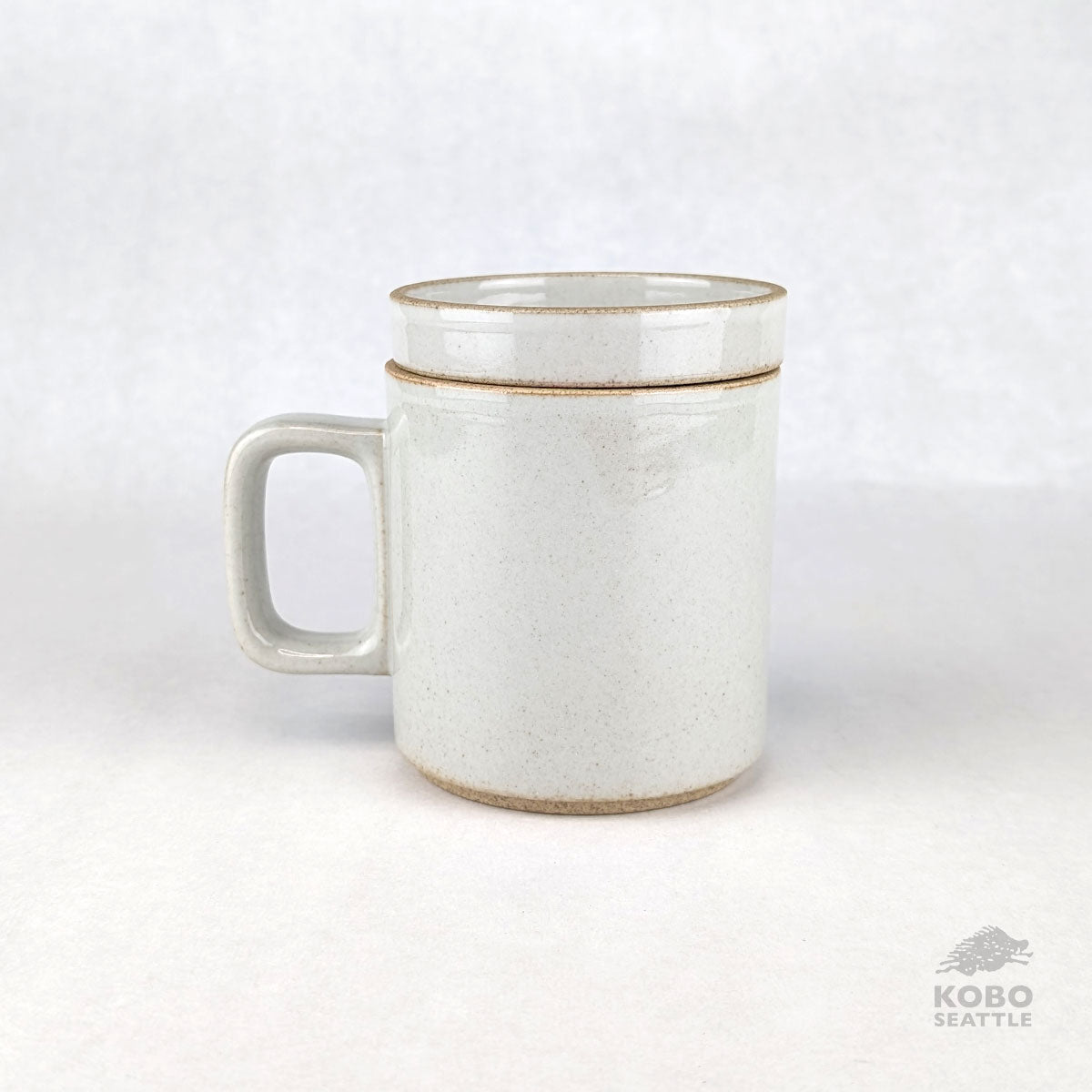Hasami Mug & Lid/Plate Set - Gloss Gray