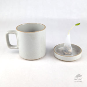 Hasami Mug & Lid/Plate Set - Gloss Gray