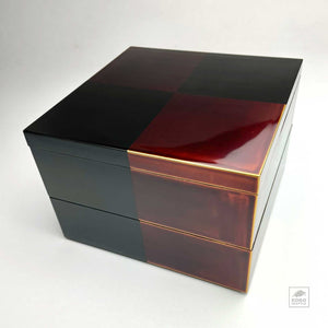 Heiando Lacquerware Two-Tiered Box - Byakudan