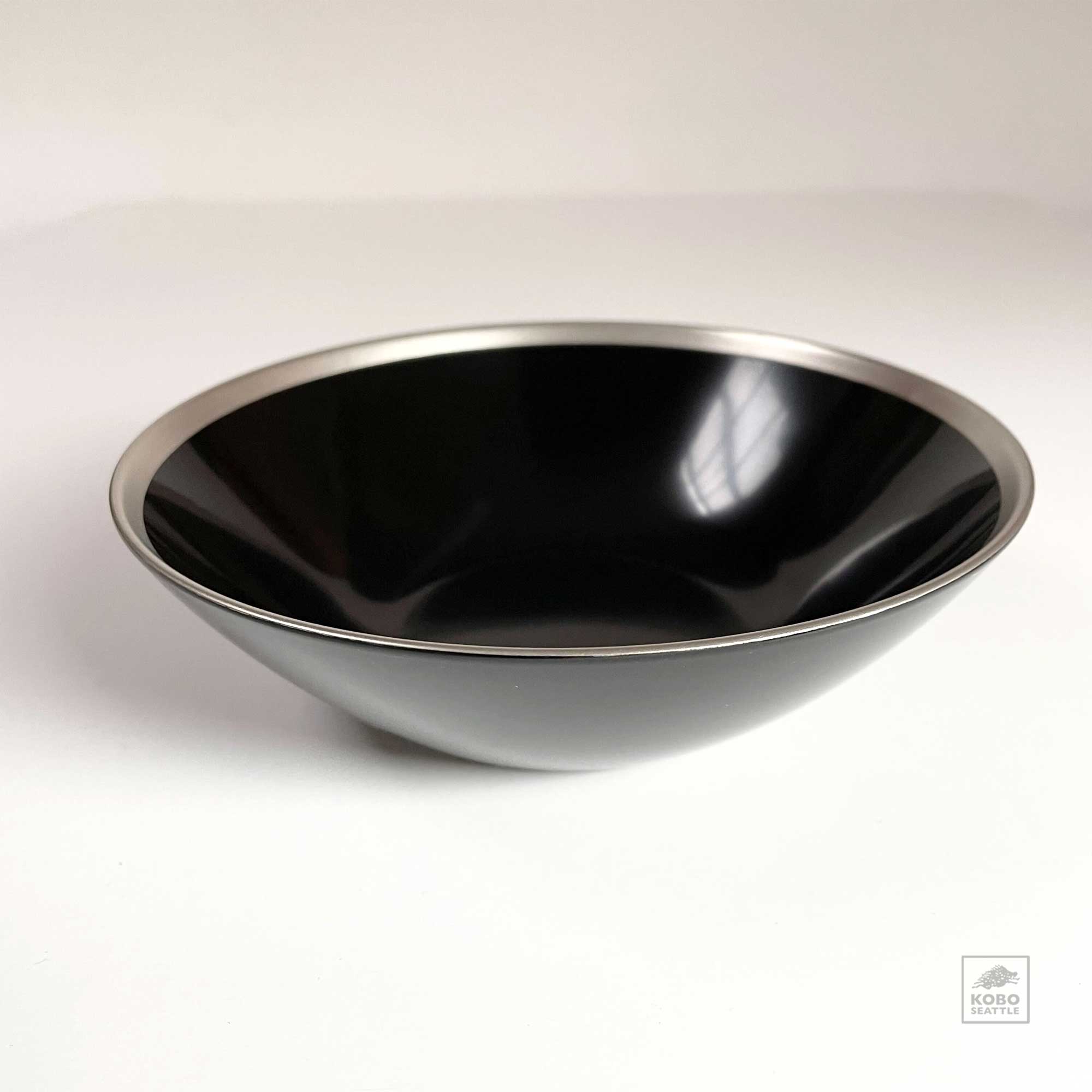 Heiando Lacquerware Bowl - Silver Rim