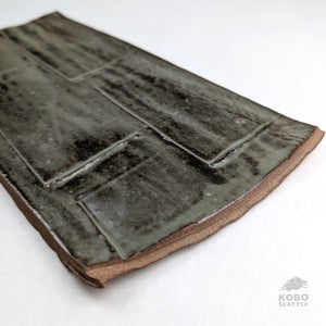Stoneware Tray - Pacific Green by Hadar Iron