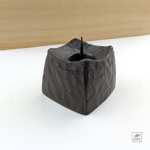 Iron Candle Stand - Textured Square