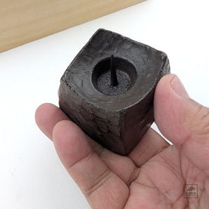 Iron Candle Stand - Textured Square