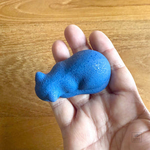 Iron Cat Paperweight - Blue