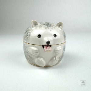 Hedgehog Jar with Spoon by Miky Ishida