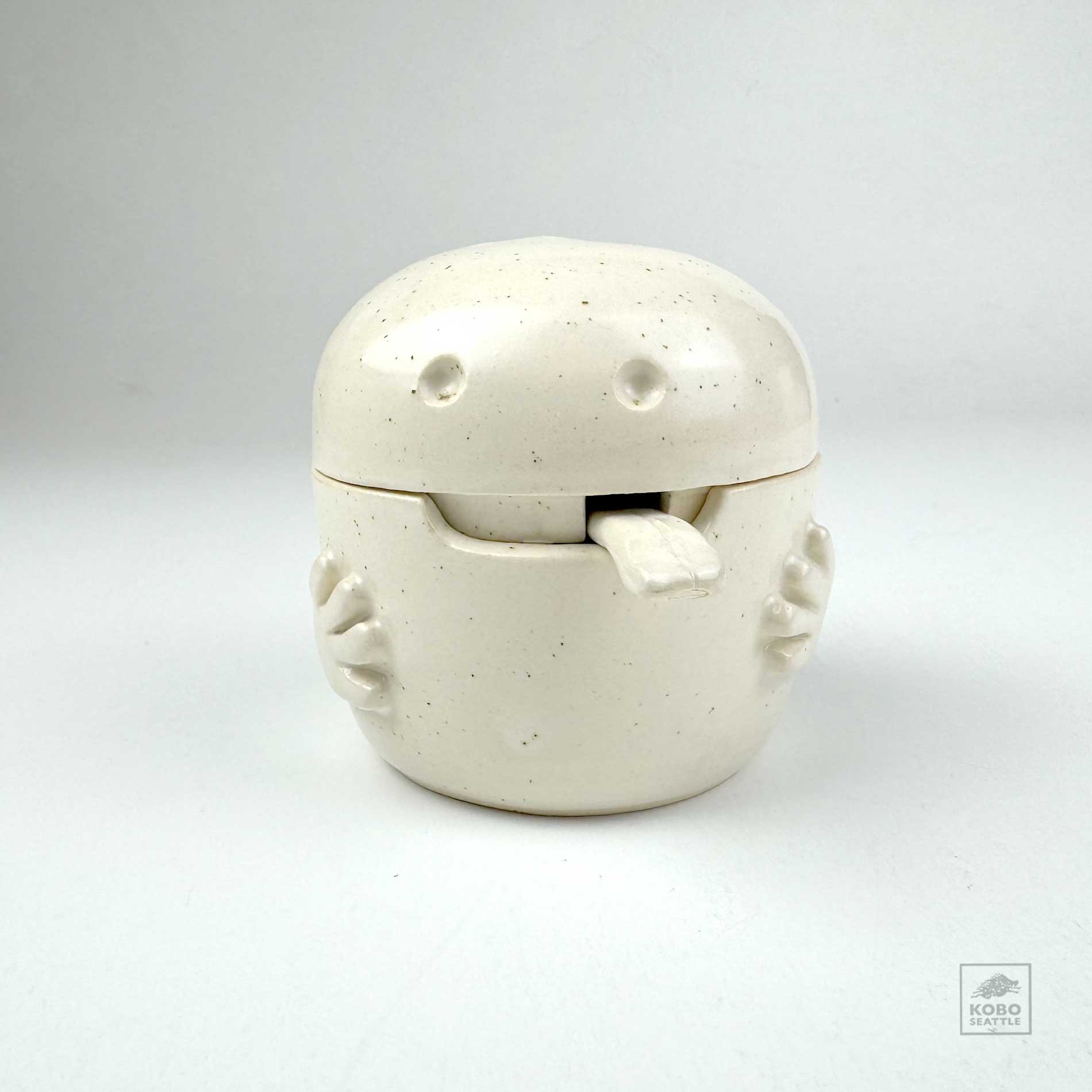 Emoji Jar with Spoon by Miky Ishida