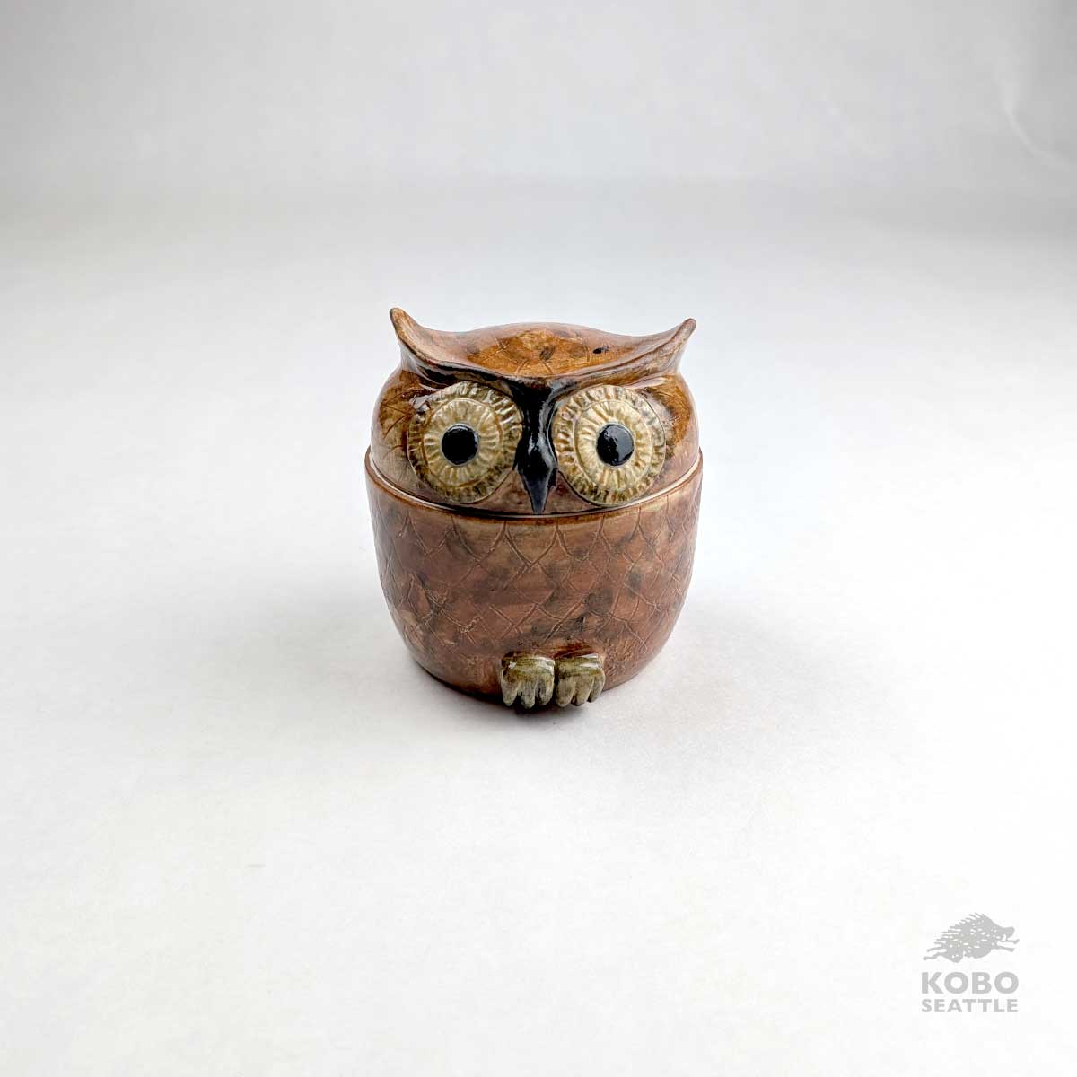 Ceramic Owl Jar by Miky Ishida
