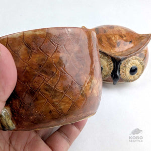 Ceramic Owl Jar by Miky Ishida