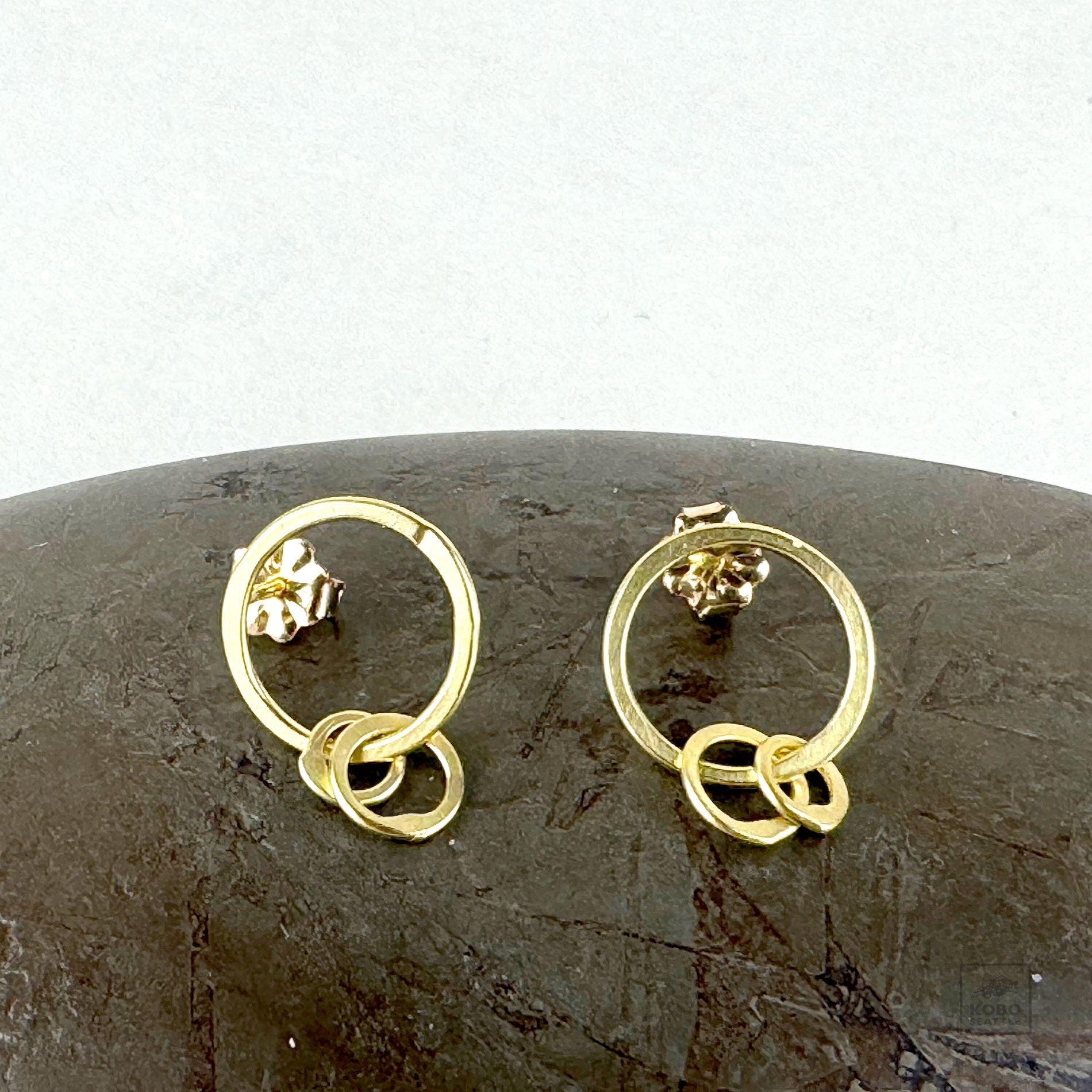 Three Pieces Circle Stud Earrings