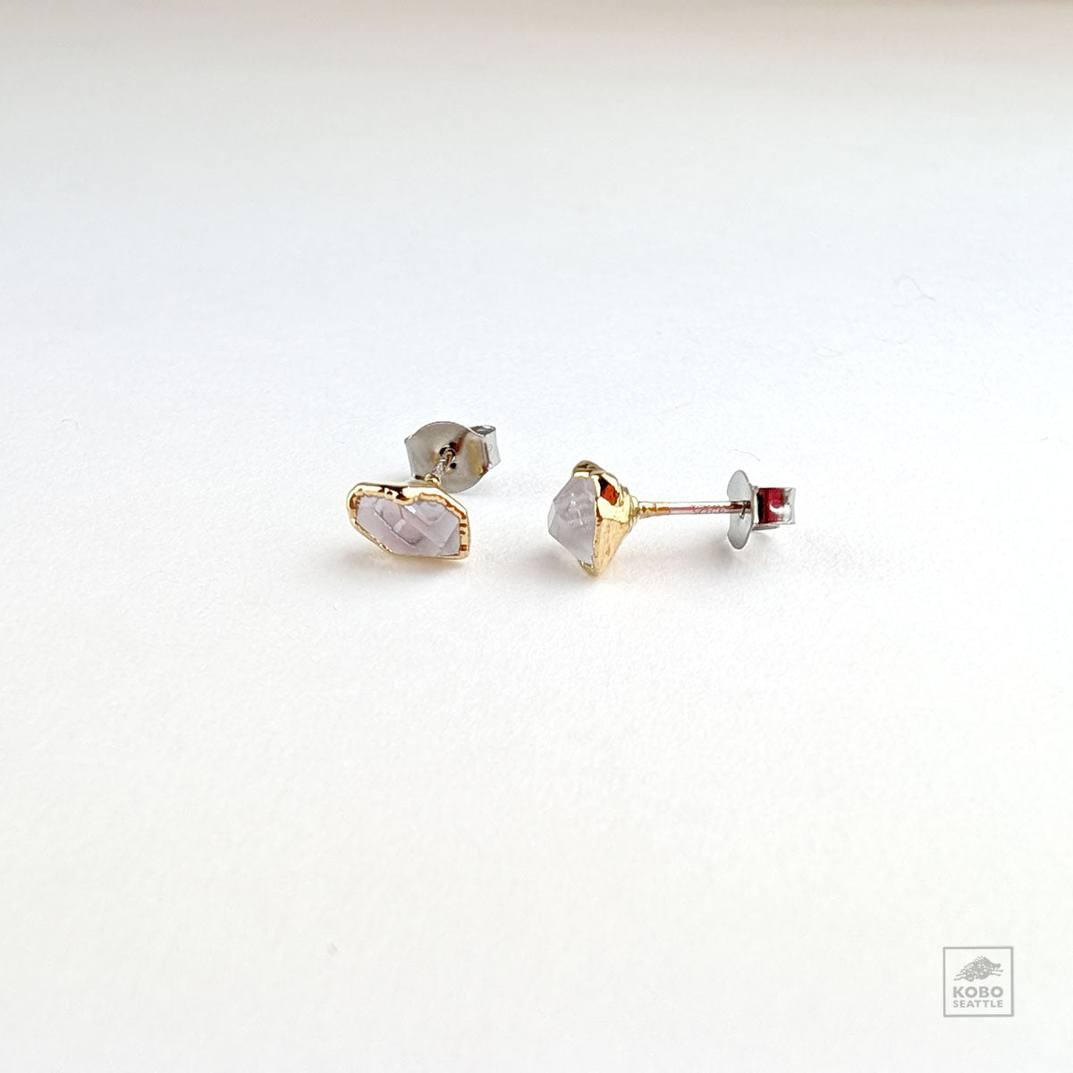 Raw Natural Herkimer Diamond Studs