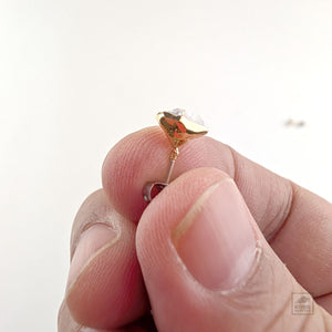 Raw Natural Herkimer Diamond Studs