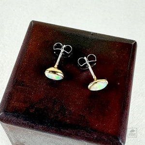 Raw Opal Stud Earrings