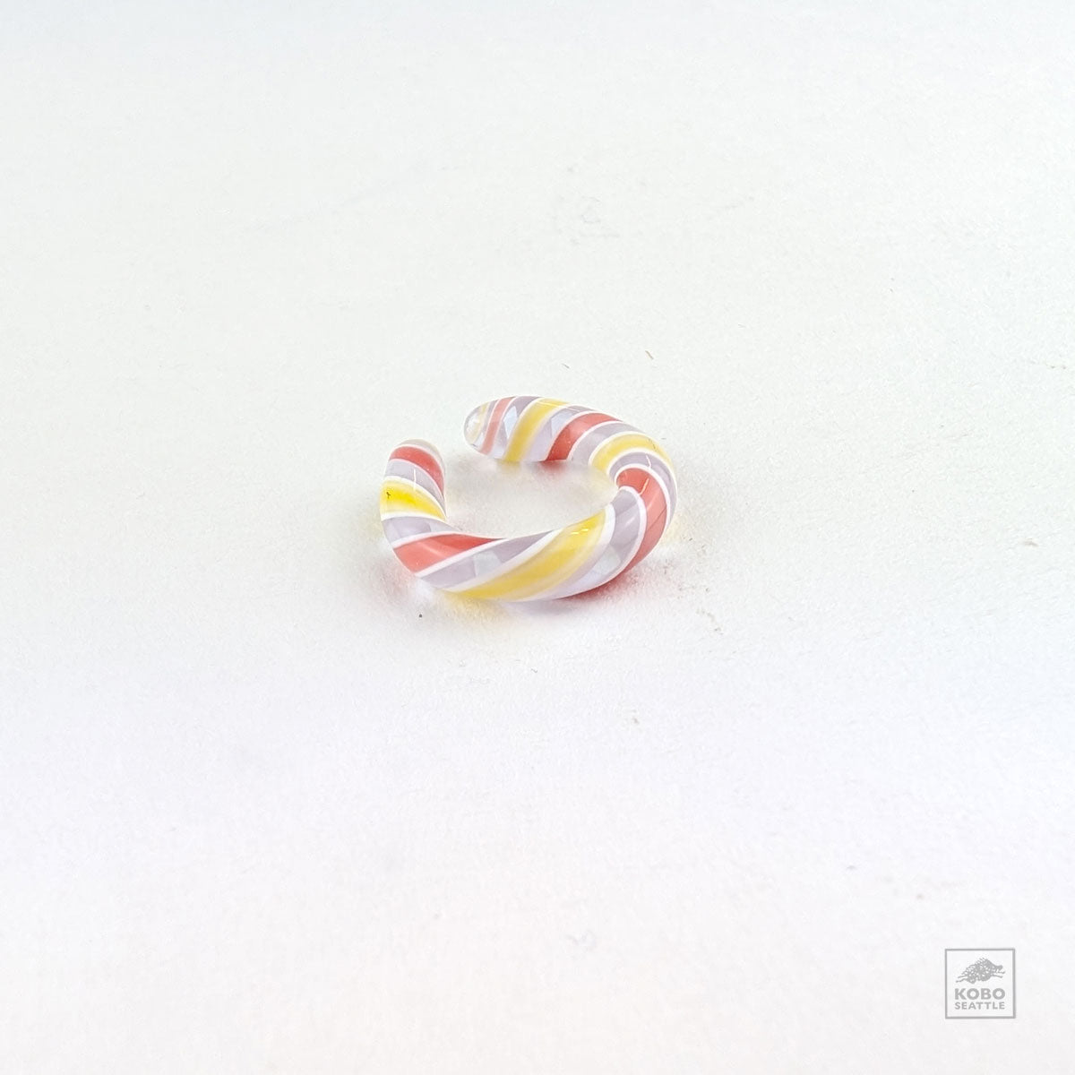 Glass Ear Cuff - Multicolor Stripe