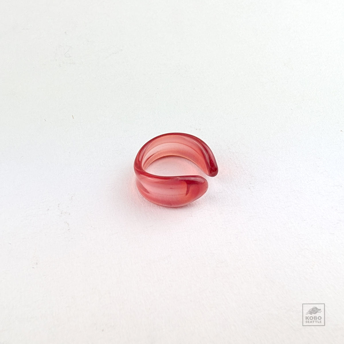 Glass Ear Cuff - Red