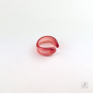 Glass Ear Cuff - Red
