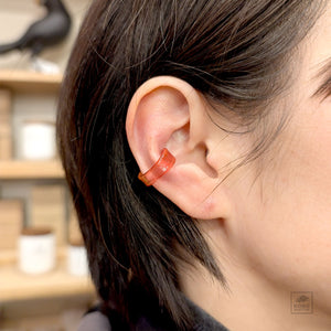 Glass Ear Cuff - Red
