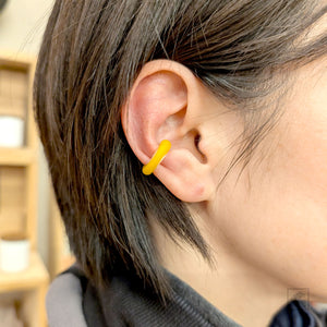Glass Ear Cuff - Orange
