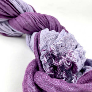 Reversible Cotton Scarf - Purples