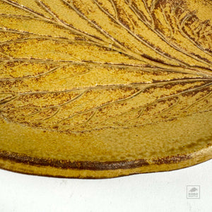 Yellow Leaf Plate 24 by Koichi Ichikawa