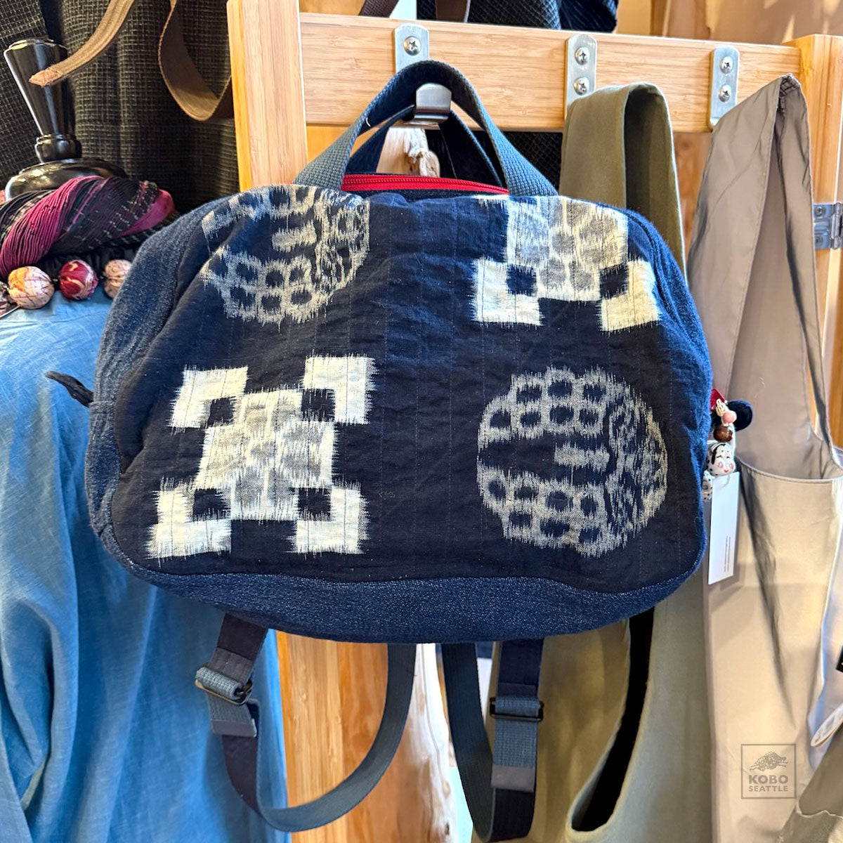 Kimono Backpack 04 - Indigo Kasuri