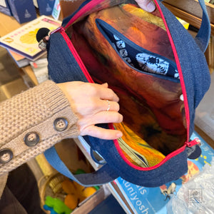 Kimono Backpack 04 - Indigo Kasuri