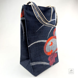 Kyoto Vintage Kimono Tea Handbag - Dark Indigo