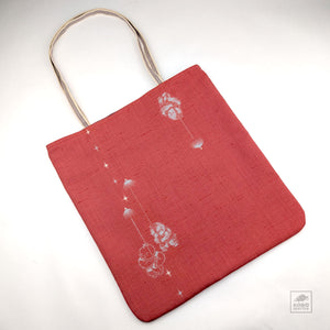 Kyoto Vintage Kimono Tote - Red-Orange
