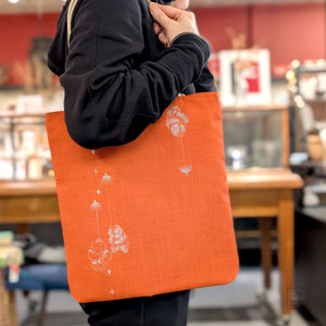 Kyoto Vintage Kimono Tote - Red-Orange