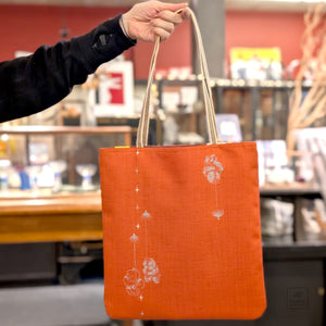 Kyoto Vintage Kimono Tote - Red-Orange