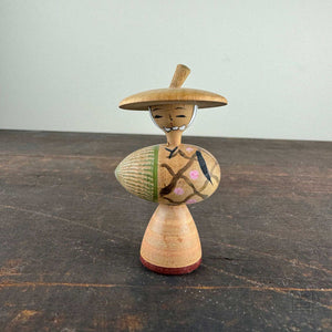 Vintage Kokeshi Acorn Person