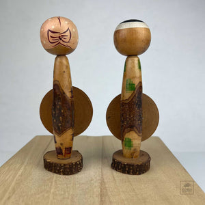 Kokeshi Nikko 40 - Pair with Hats