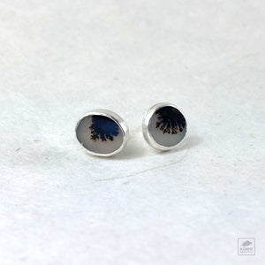 Dendritic Agate Stud Earrings by Little Teal
