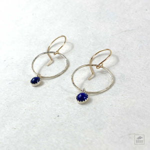Sterling Silver and Lapis Earrings by Loyalsmith