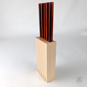 Handcrafted Chopsticks & Case Set 02 - Padauk + Maple