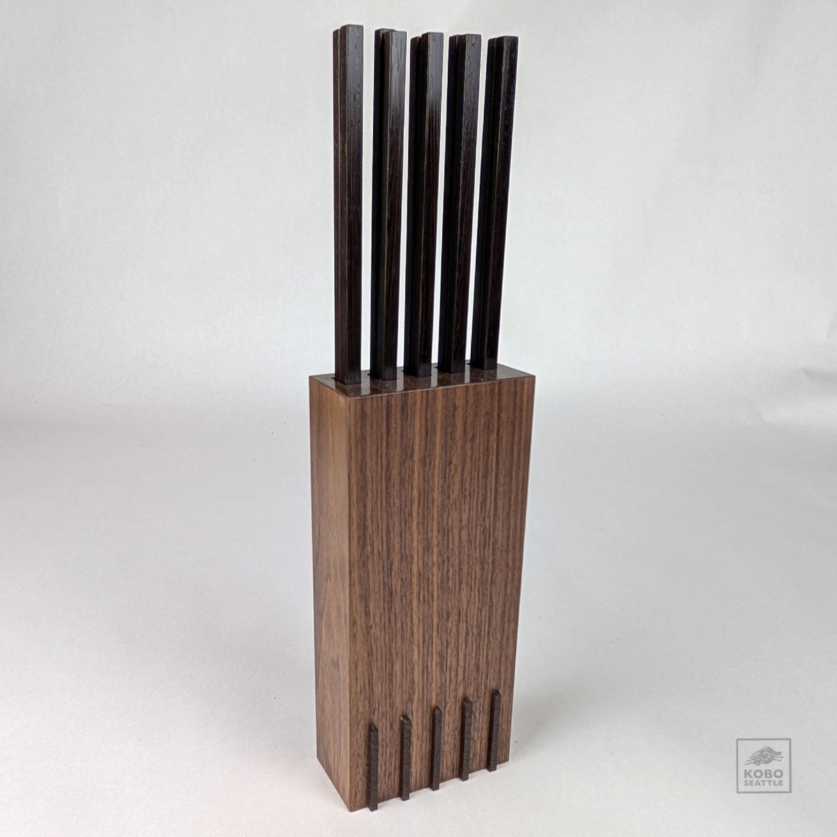 Handcrafted Chopsticks & Case Set 04 - Wenge + Walnut