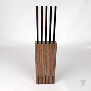 Handcrafted Chopsticks & Case Set 04 - Wenge + Walnut