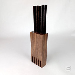 Handcrafted Chopsticks & Case Set 04 - Wenge + Walnut