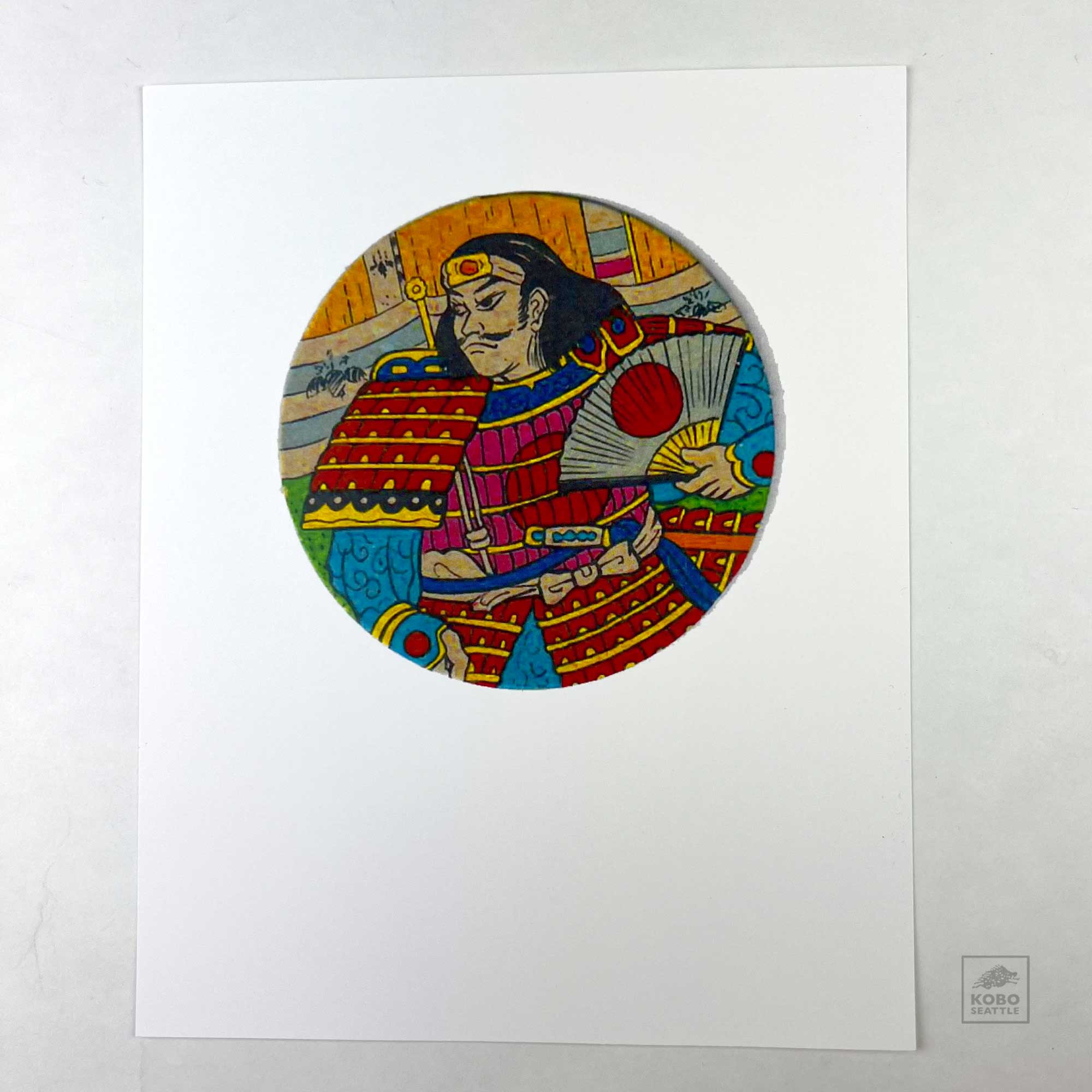Menko Print - Samurai Warrior