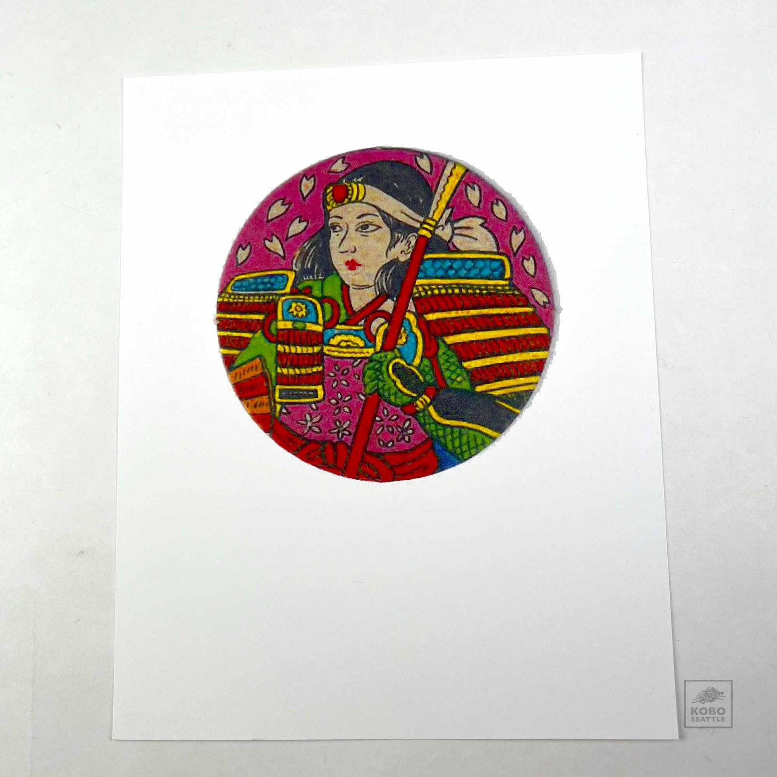 Menko Print - Female Samurai Warrior