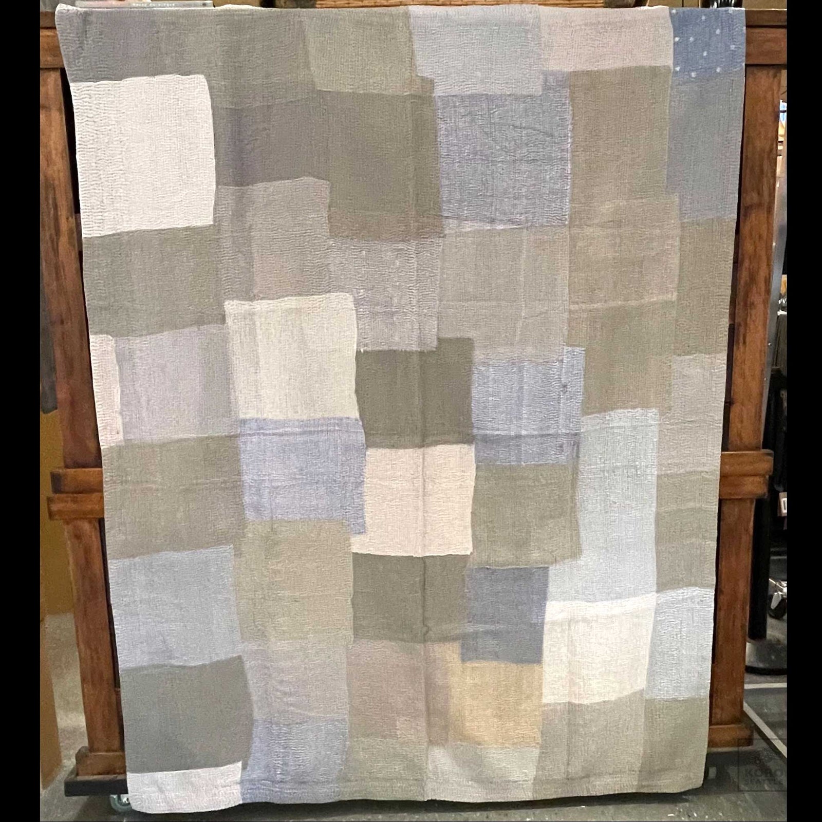 Mosaic Fray Handmade Vintage Kantha Throw 132