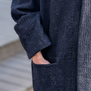 Reversible Sun Dye Kantha Simple Men's Jacket from Mieko Mintz