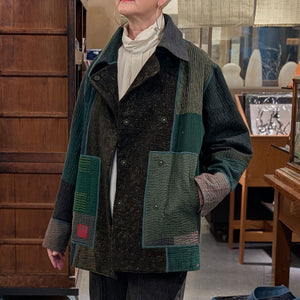 Reversible Sun Dye Kantha Pea Coat from Mieko Mintz