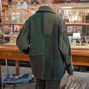 Reversible Sun Dye Kantha Pea Coat from Mieko Mintz
